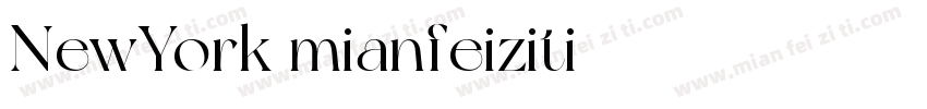 NewYork mianfeiziti字体转换
